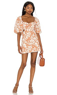 Lovers + Friends Kacey Mini Dress in Caramel Brown Floral from Revolve.com | Revolve Clothing (Global)