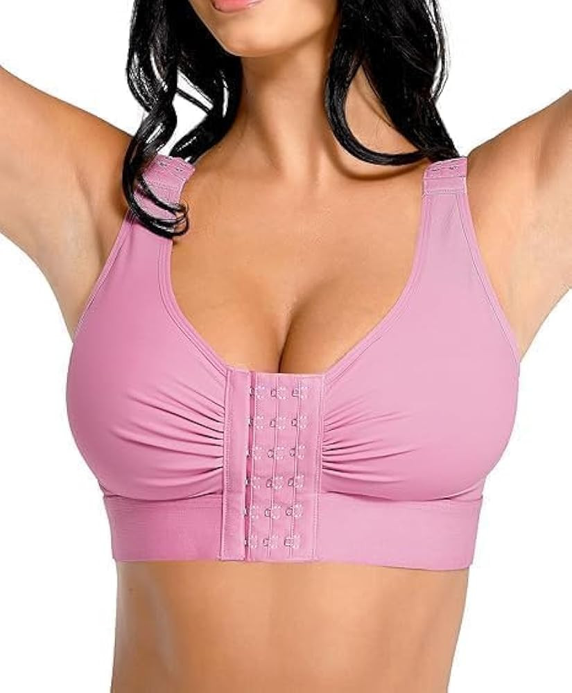 FeelinGirl Post Surgery Compression Bra for Women's Front Closure Bra with Adjustable Straps Wire... | Amazon (US)