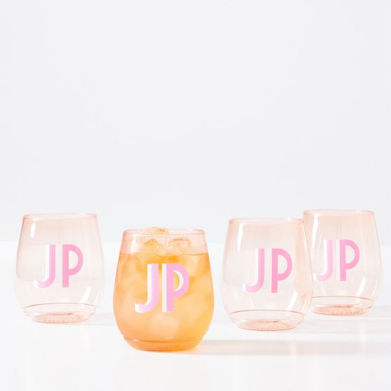 Stackable Acrylic Stemless Wine Glasses, Set of 4 | Mark and Graham