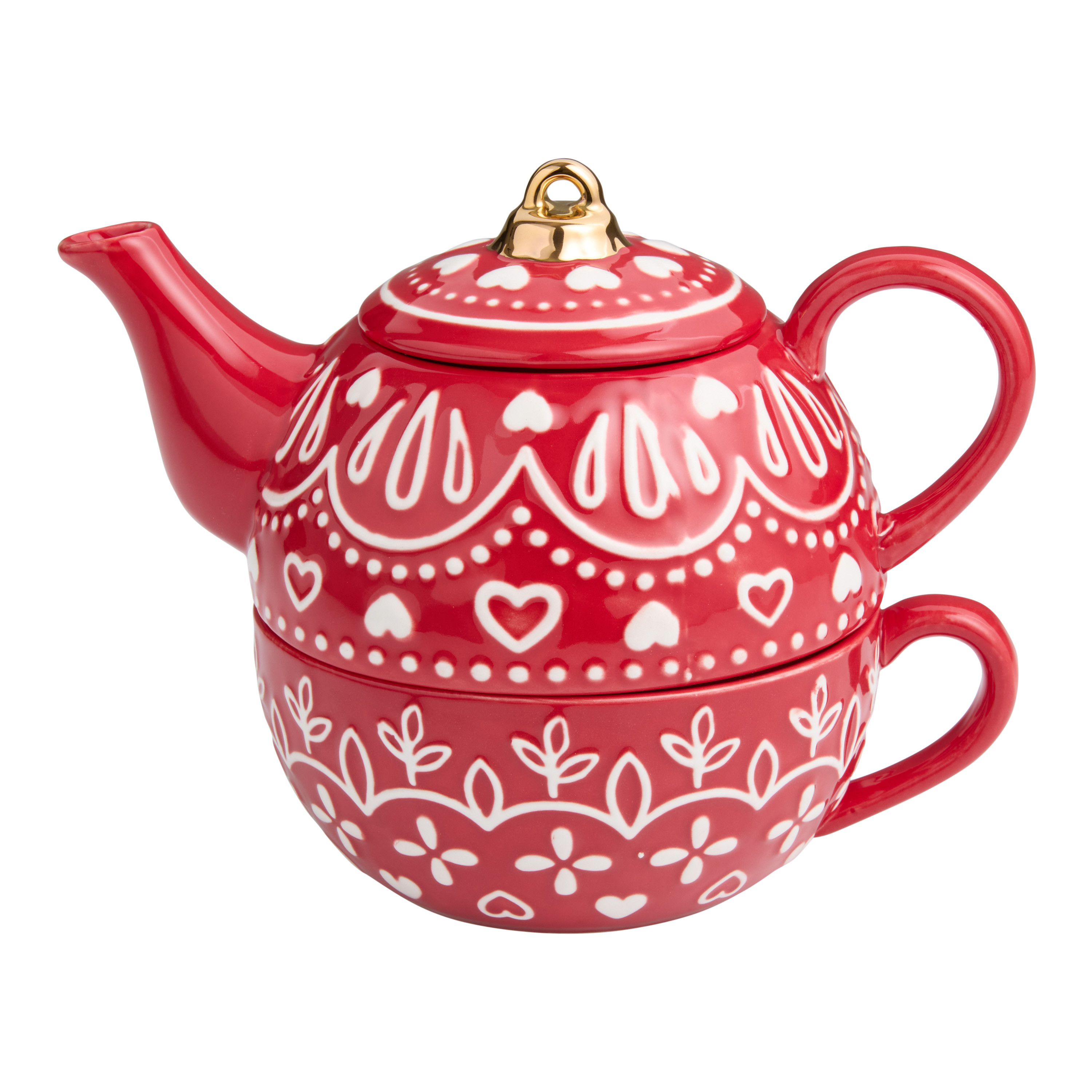 Hand Painted Ornament Tea for One Infuser Teapot and Mug Set | World Market