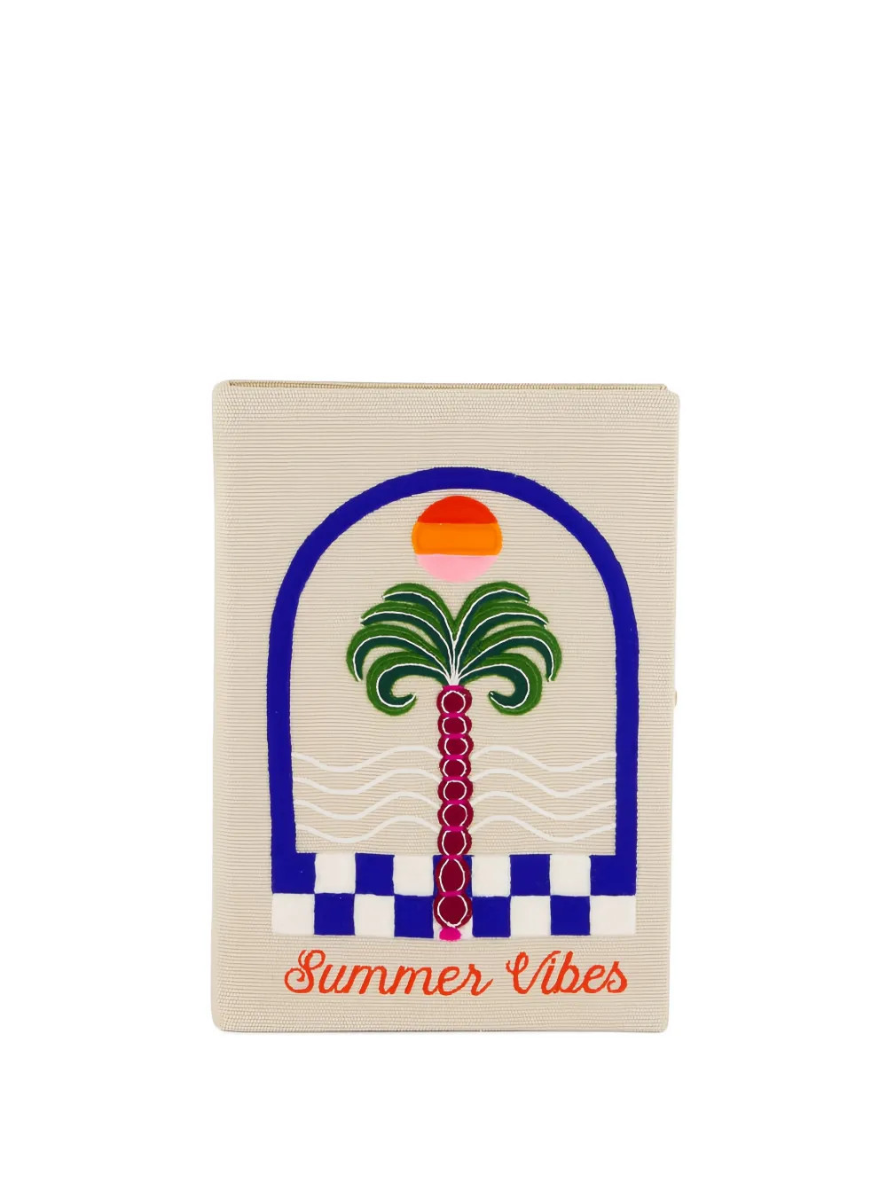 Olympia Le-Tan Summer Vibes embroidered clutch bag - Neutrals | Farfetch Global