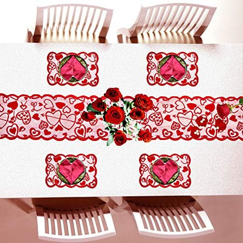 Beeager 5 Pack Valentines Day Decorations Sets - Valentines Day Table Runner (13 x 72 Inch) and P... | Amazon (US)