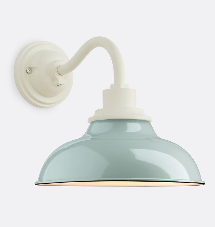 Carson 12" Wall Sconce with White Base | Rejuvenation