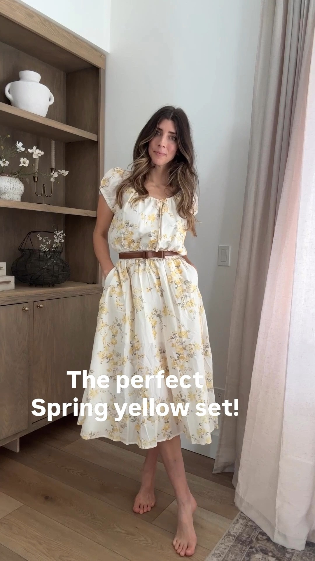 Spring top and skirt in the perfect yellow print that can be paired together or separate! Perfect for everyday, church and traveling

#LTKootd #LTKTravel #LTKTall