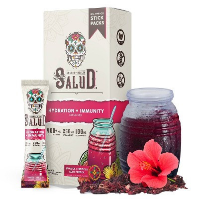 Salud Hydration + Immunity Hibiscus Electrolyte Drink Mix - 6pk/0.21oz Packet Sticks | Target