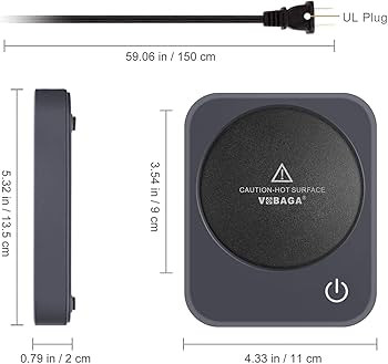 Amazon.com: VOBAGA Coffee Mug Warmer, Electric Coffee Warmer for Desk with Auto Shut Off, 3 Tempe... | Amazon (US)