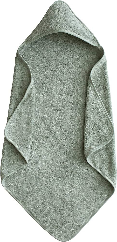 mushie Baby Hooded Towel | Organic Cotton (Moss) | Amazon (US)