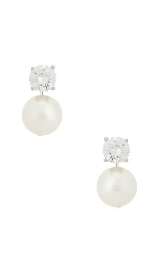 SHASHI Jones Stud Earring in Ivory. | Revolve Clothing (Global)