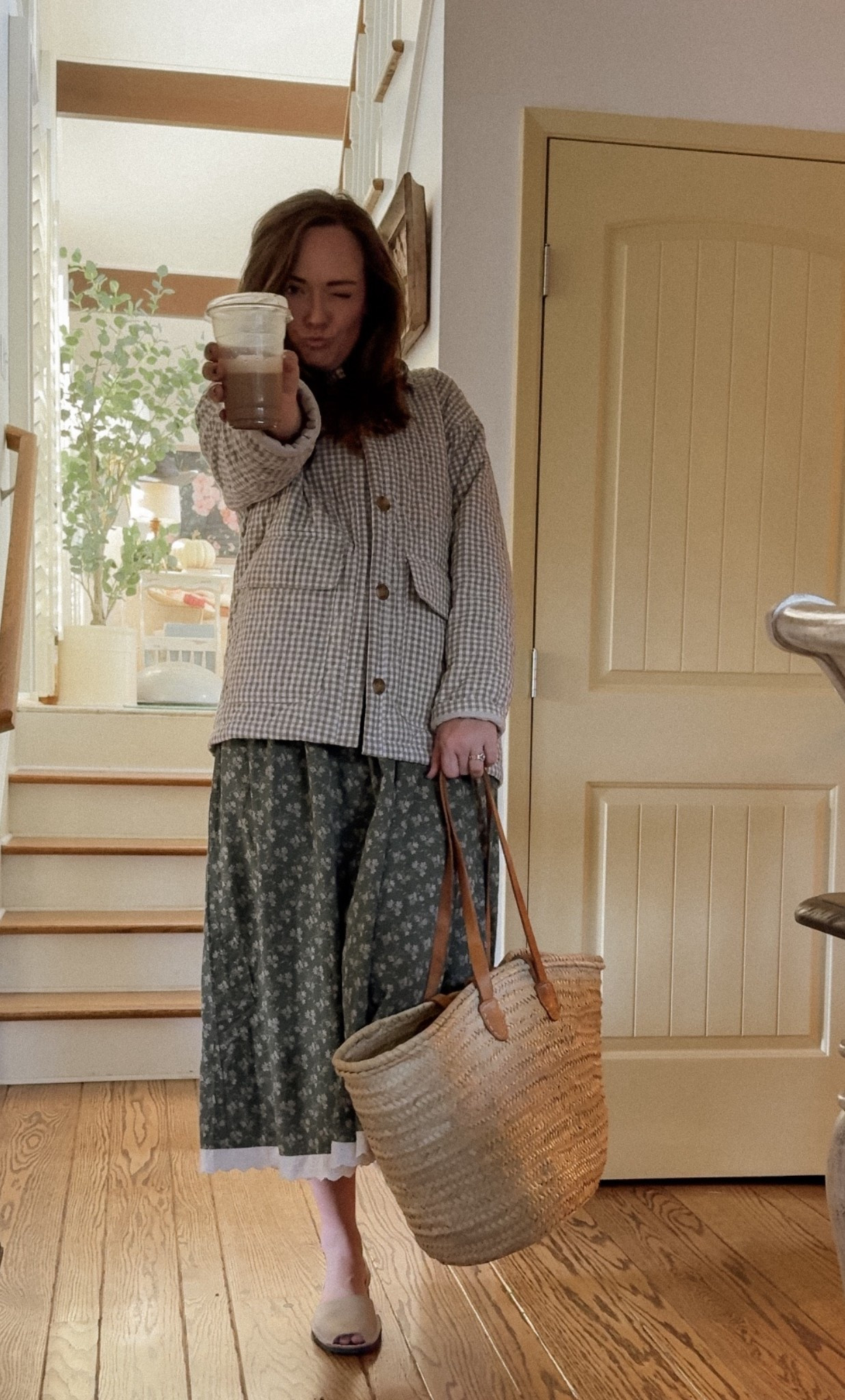 Coat and dress are Neuflora! Use my code KATIEDIDWHAT to save! Linking a similar market bag and shoes. 

#LTKSaleAlert #LTKFindsUnder50 #LTKStyleTip