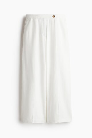 H & M - Dressy Linen-Blend Pants - White | H&M (US + CA)