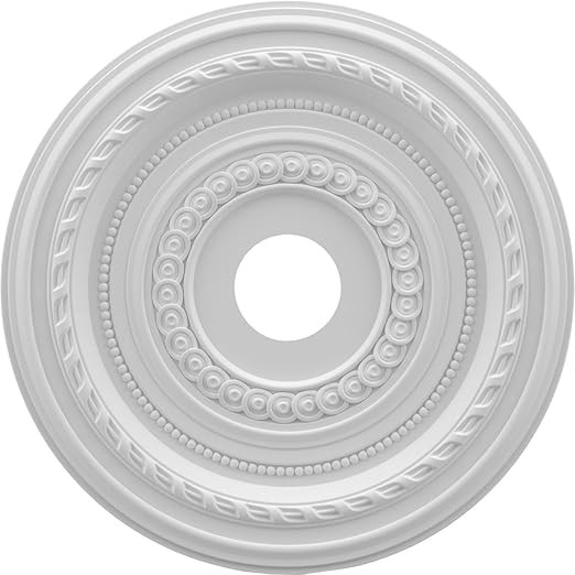 Ekena Millwork CMP19CO Cole Thermoformed PVC Ceiling Medallion (Fits Canopies up to 5 1/8"), 19"O... | Amazon (US)