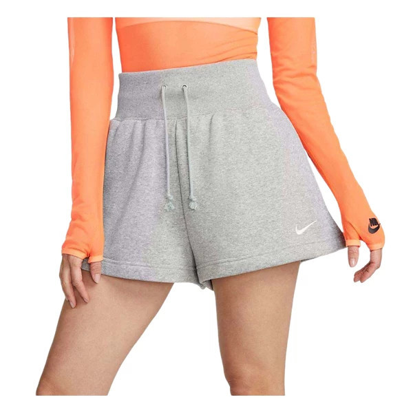 Women's Nike Sportswear Phoenix Fleece Lounge Shorts Small Dk Grey Heather/Sail | Scheels