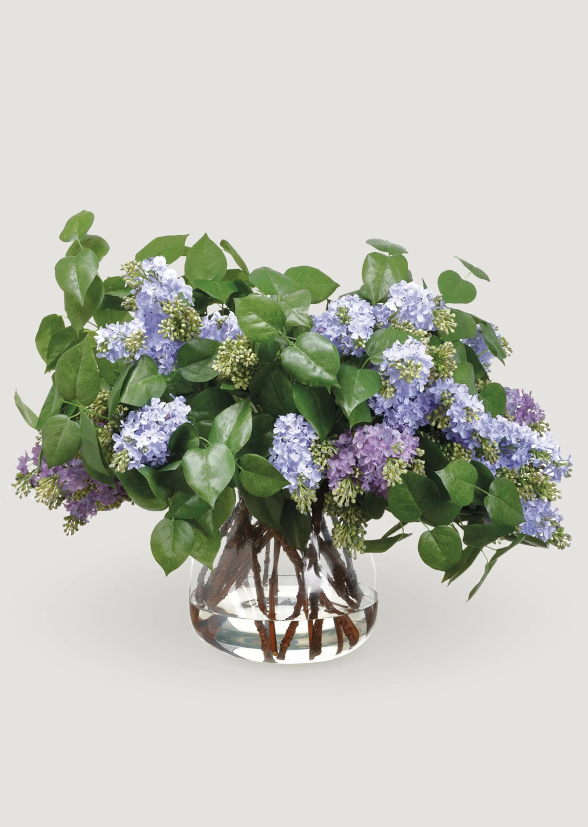 Blooming Fake Lilac Glass Vase Arrangement - 24" | Afloral