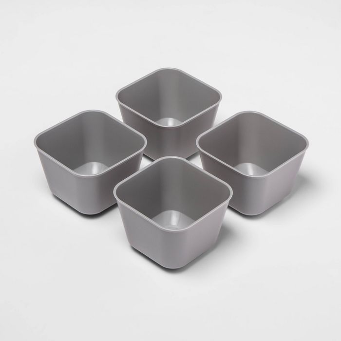 4pk Small Storage Trays Gray Mist - Room Essentials™ | Target