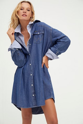 Wrangler Denim Western Dress | Free People (Global - UK&FR Excluded)