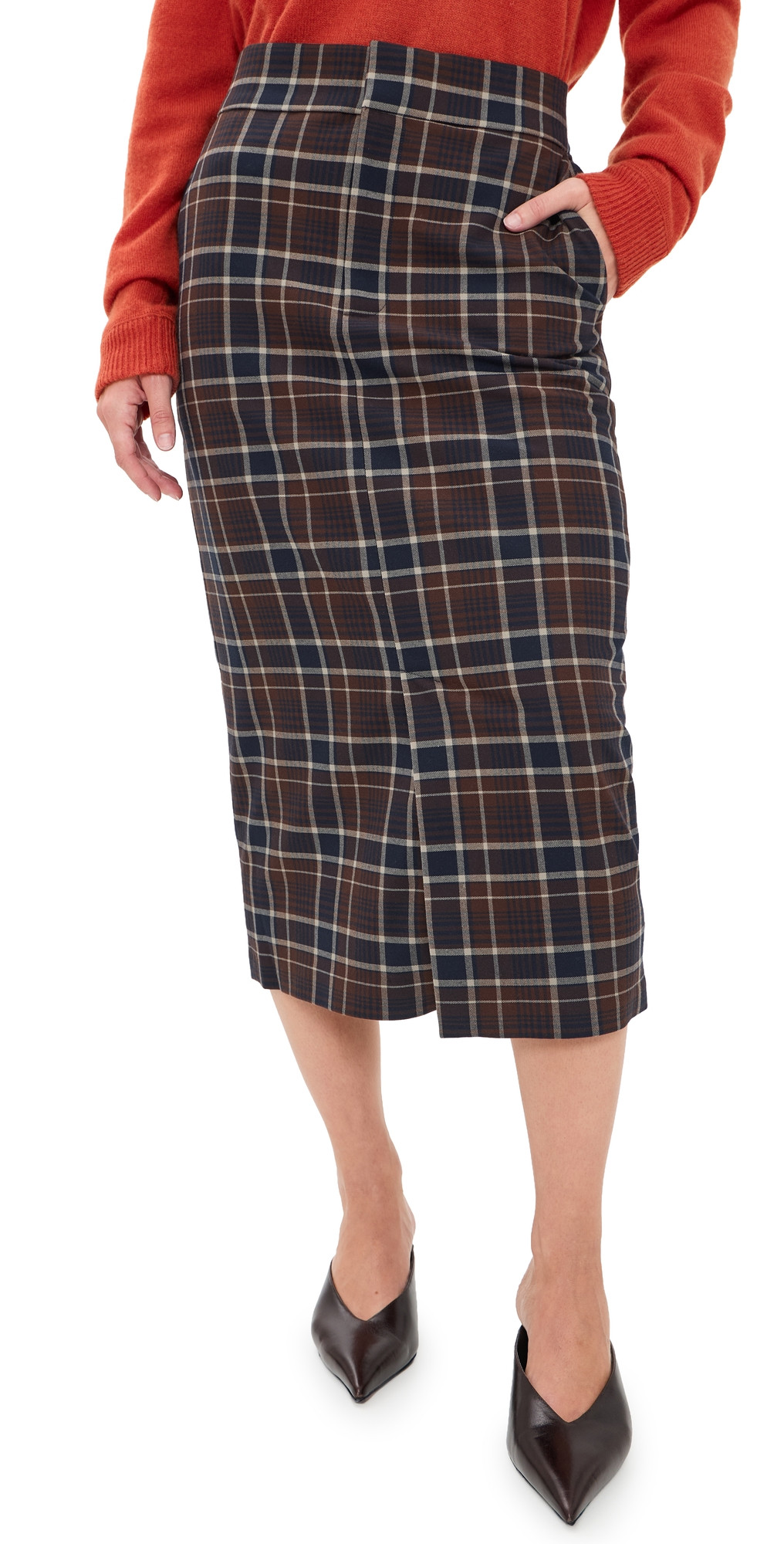 Favorite Daughter The Petite Meyer Skirt Toffee Plaid 14 | Shopbop