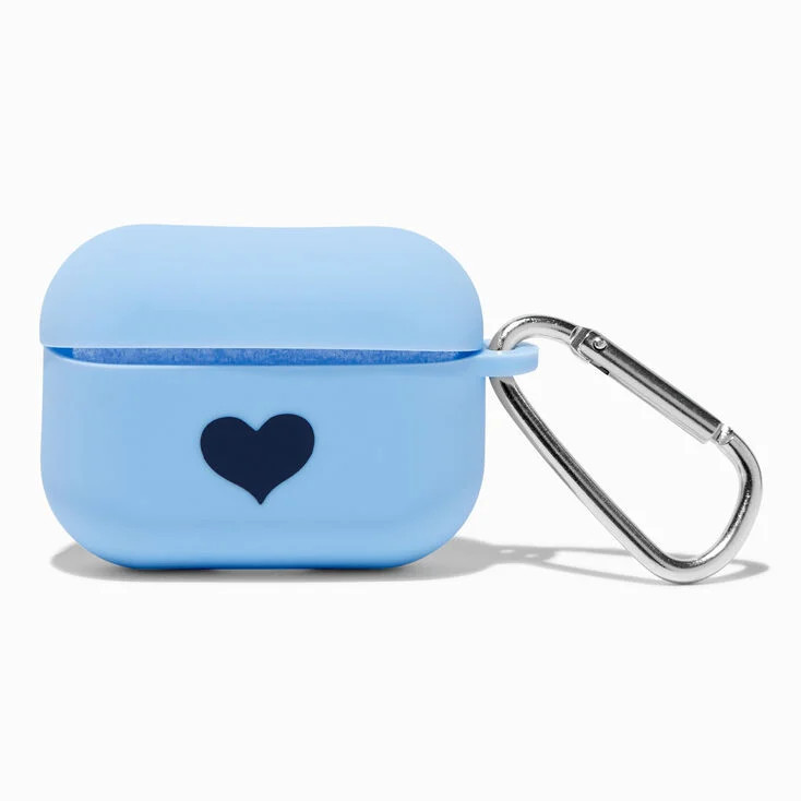 Baby Blue Heart Silicone Earbud Case Cover - Compatible With Apple AirPods Pro® | Claire's (UK)