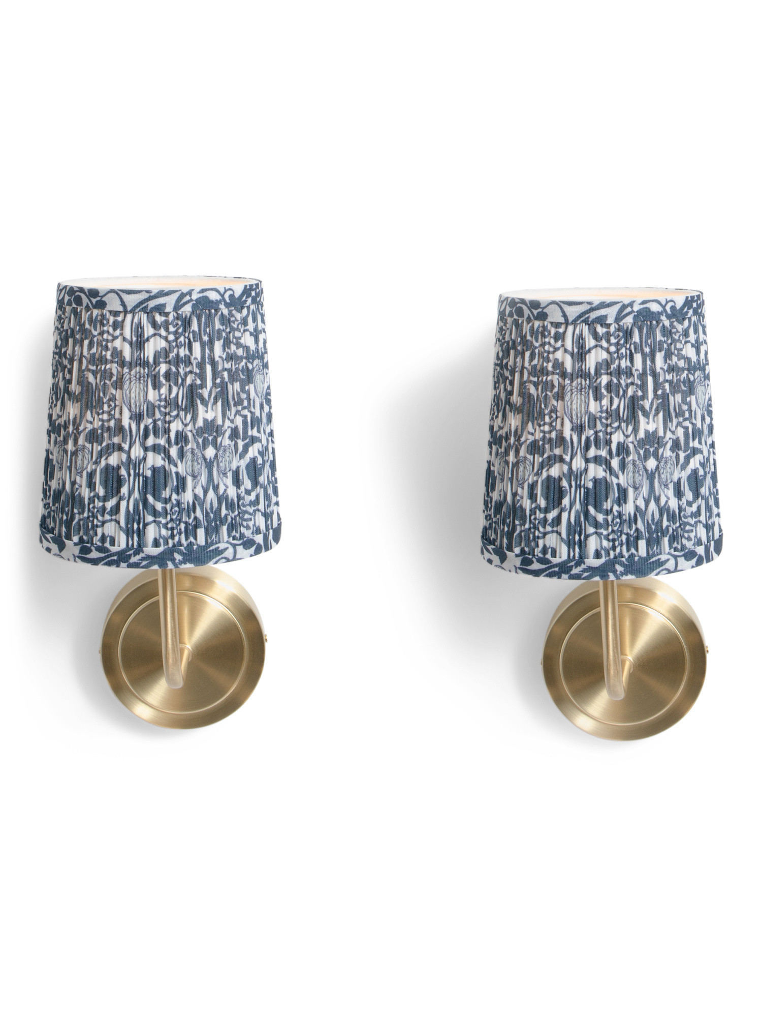 2pk 13.5 Rechargeable Printed Shade Metal Wall Sconce Set | TJ Maxx