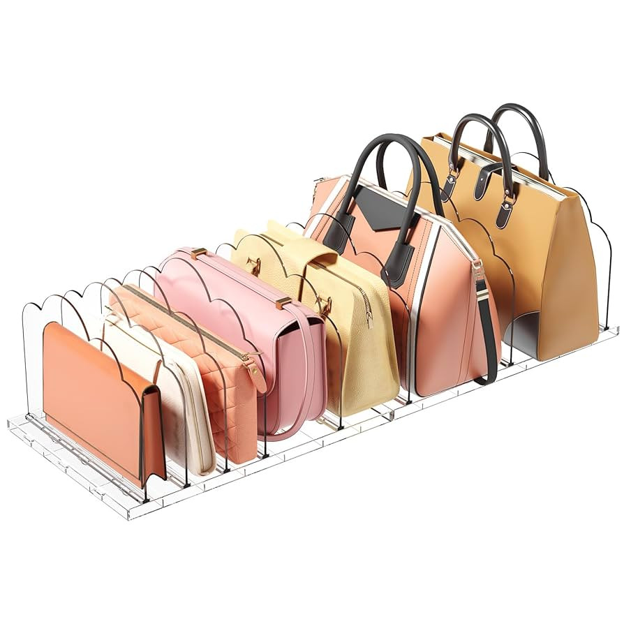 Lifewit 2 Stück Handtaschen Trenner Aufbewahrung für 7 Taschen, Transparent Regaltrenner Tasche... | Amazon (DE)