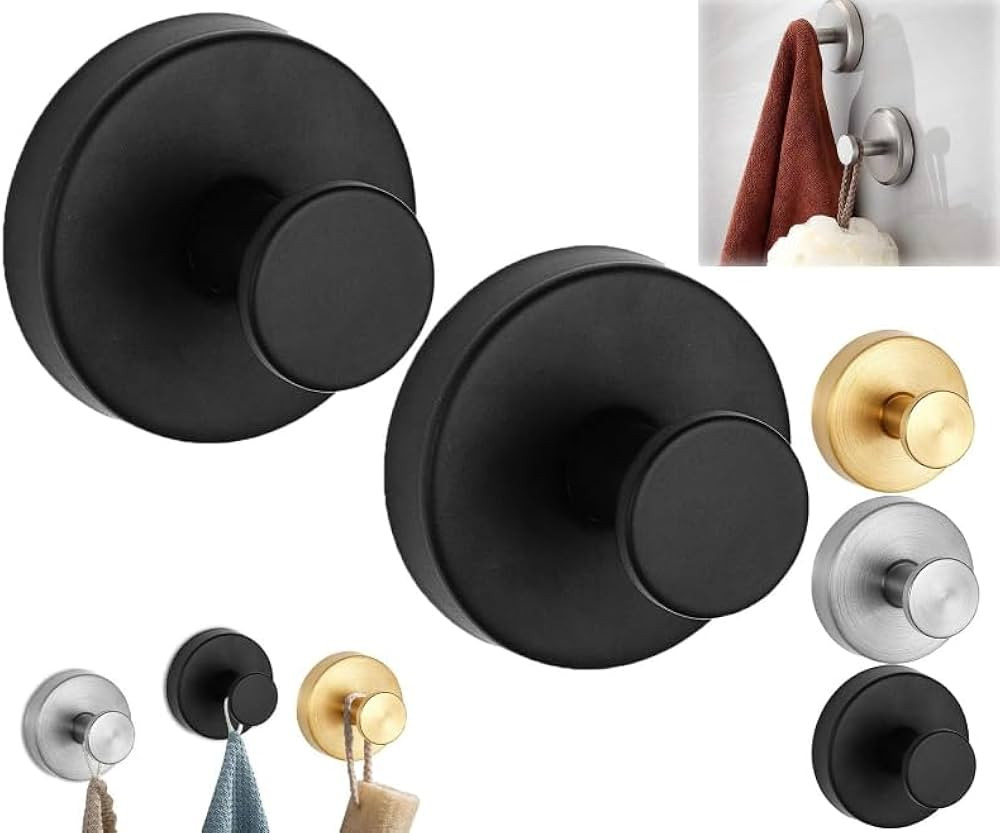Suction Cup Hooks for Shower, Strong Suction Cup Hooks, No Drill Stainless Steel Vacuum Suction C... | Amazon (US)