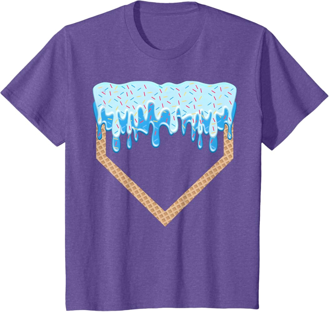 Baseball Drip Boys Ice Cream Drip Youth Baseball Birthday T-Shirt | Amazon (US)