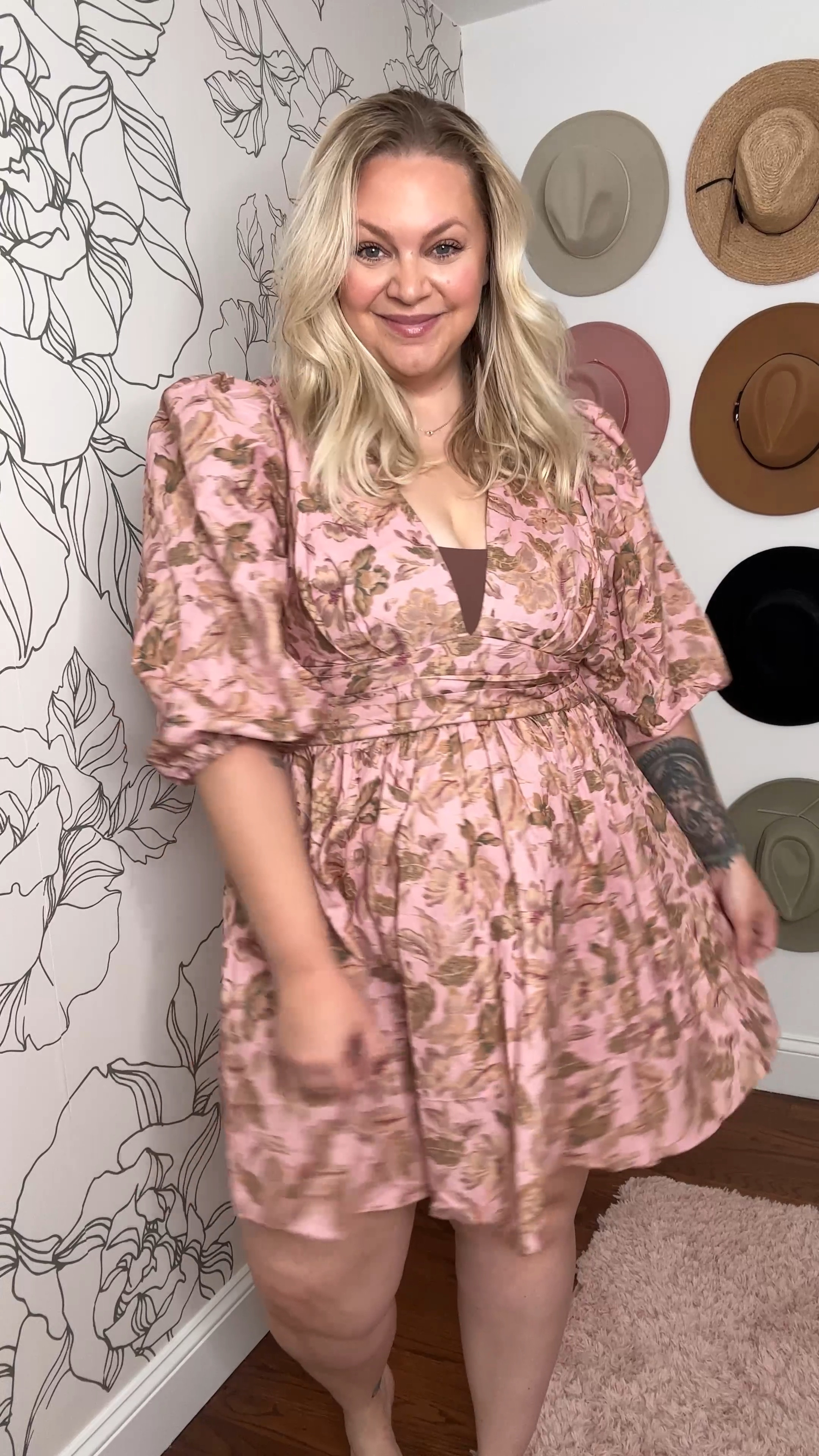 THIS DRESS! I was pleasantly surprised that it fit true to size. Wearing a size 16 

#LTKplussize #LTKmidsize