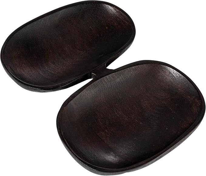 Bloomingville Modern Wood Serving Dish with 2 Sections, Brown | Amazon (US)