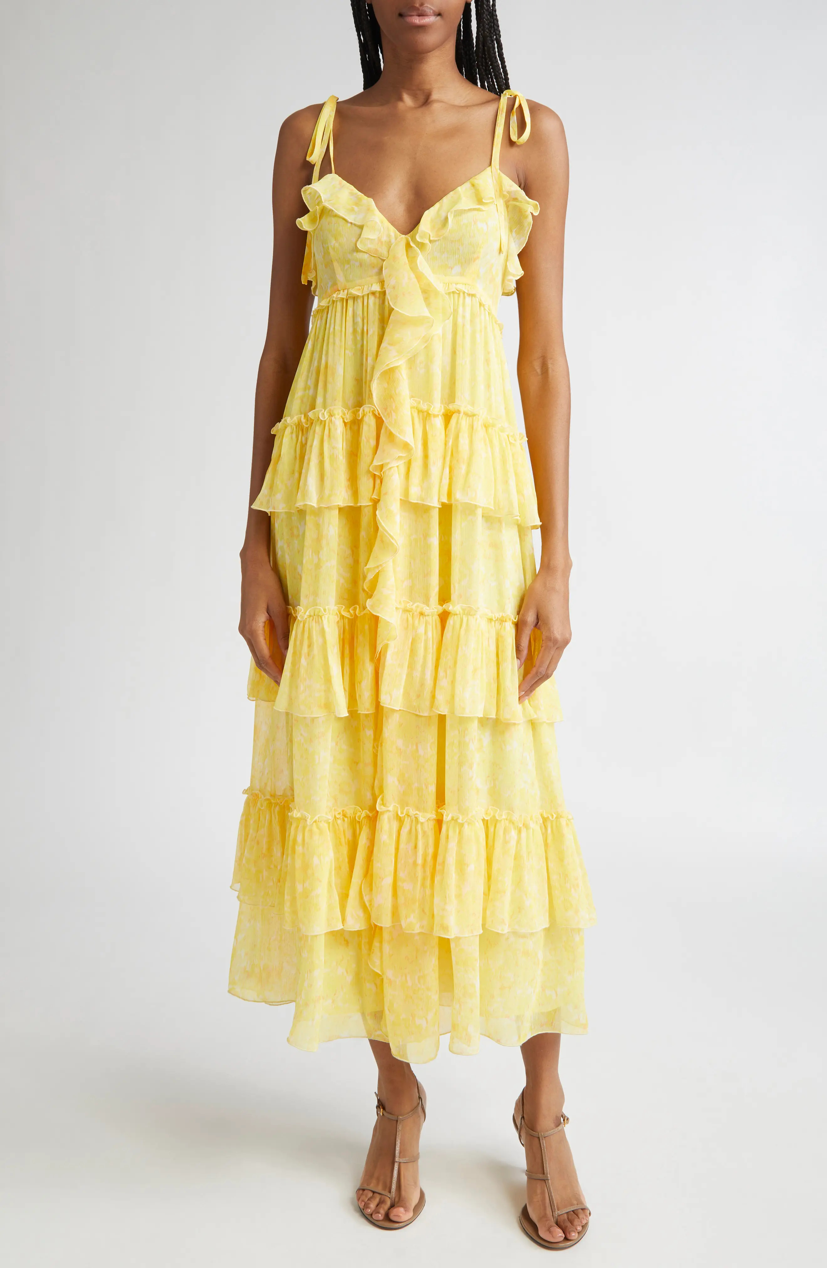 Cinq \u00e0 Sept Painted Hydrangea Fadrid Maxi Dress (Women) | Nordstromrack | Nordstrom Rack