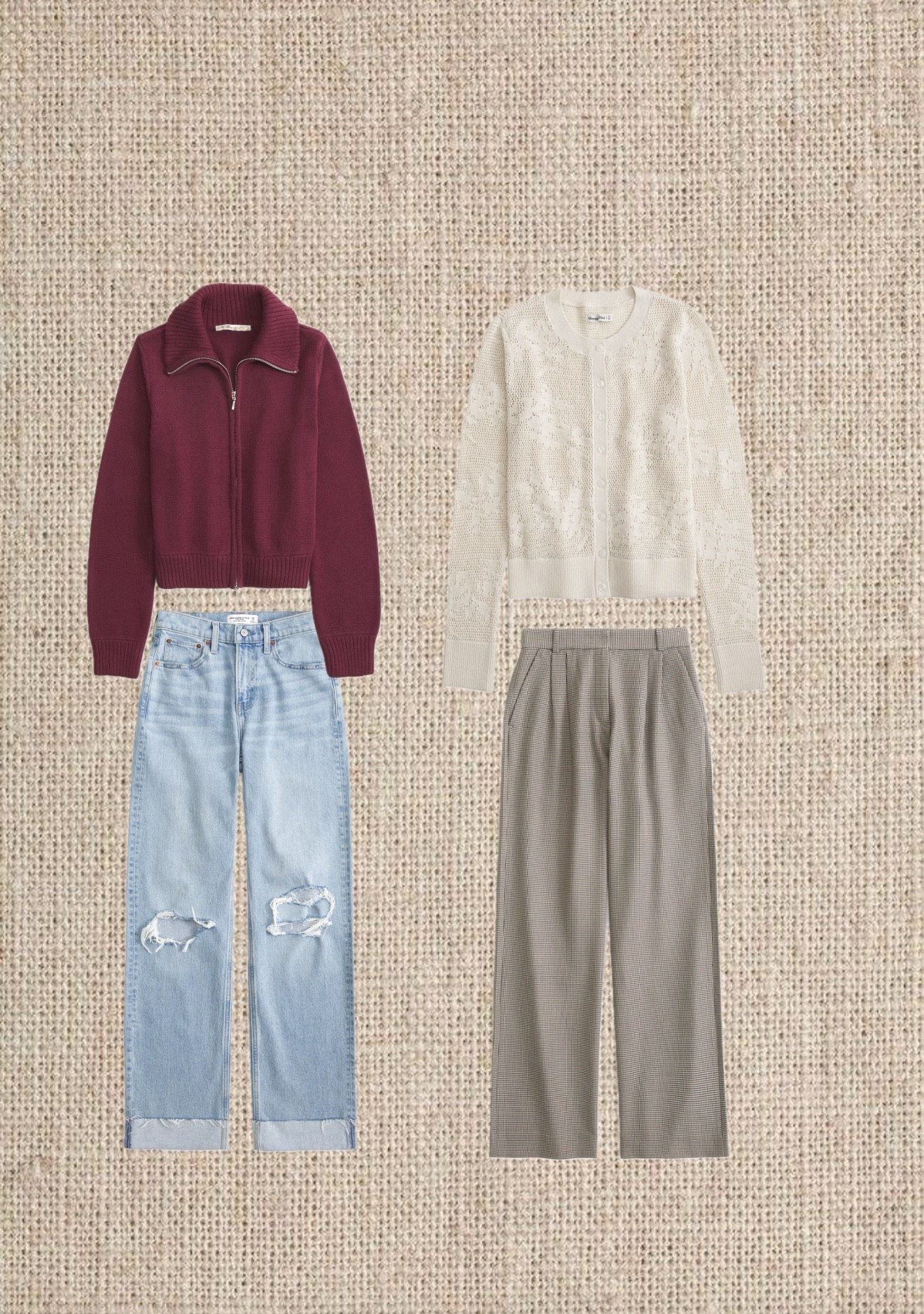 So many good pieces from Abercrombie and Fitch for the fall! 
Love this burgundy color zip sweater. Wear to work or running around town. 

#LTKFindsUnder100 #LTKOver40 #LTKSeasonal