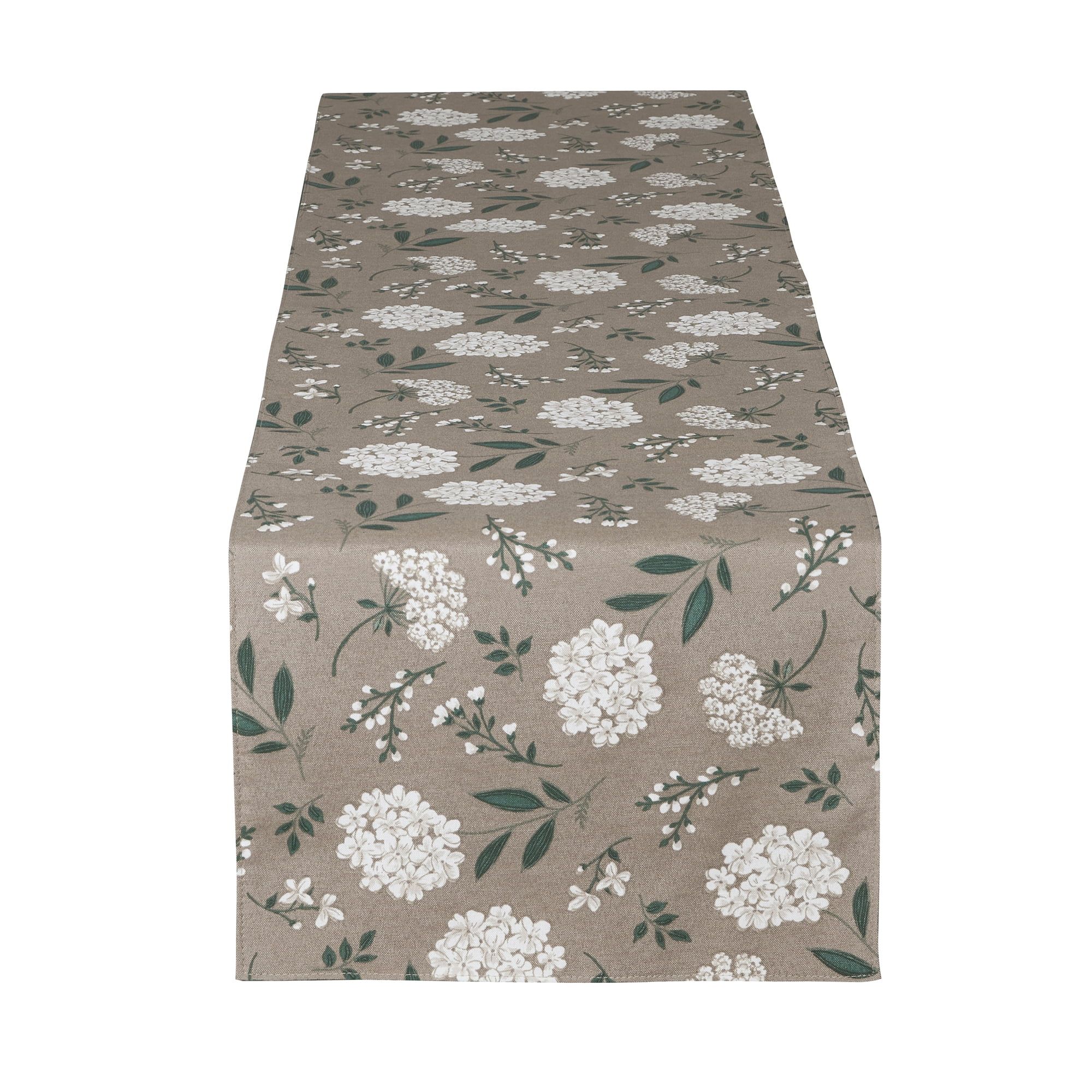 Mainstays Hydrangea Floral Fabric Table Runner, 14" x 72", Multi | Walmart (US)