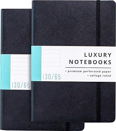 Papercode Lined Journal Notebooks (2 Pack) - Luxury Journals for Writing w/ 130 Pages, Soft Cover... | Amazon (US)