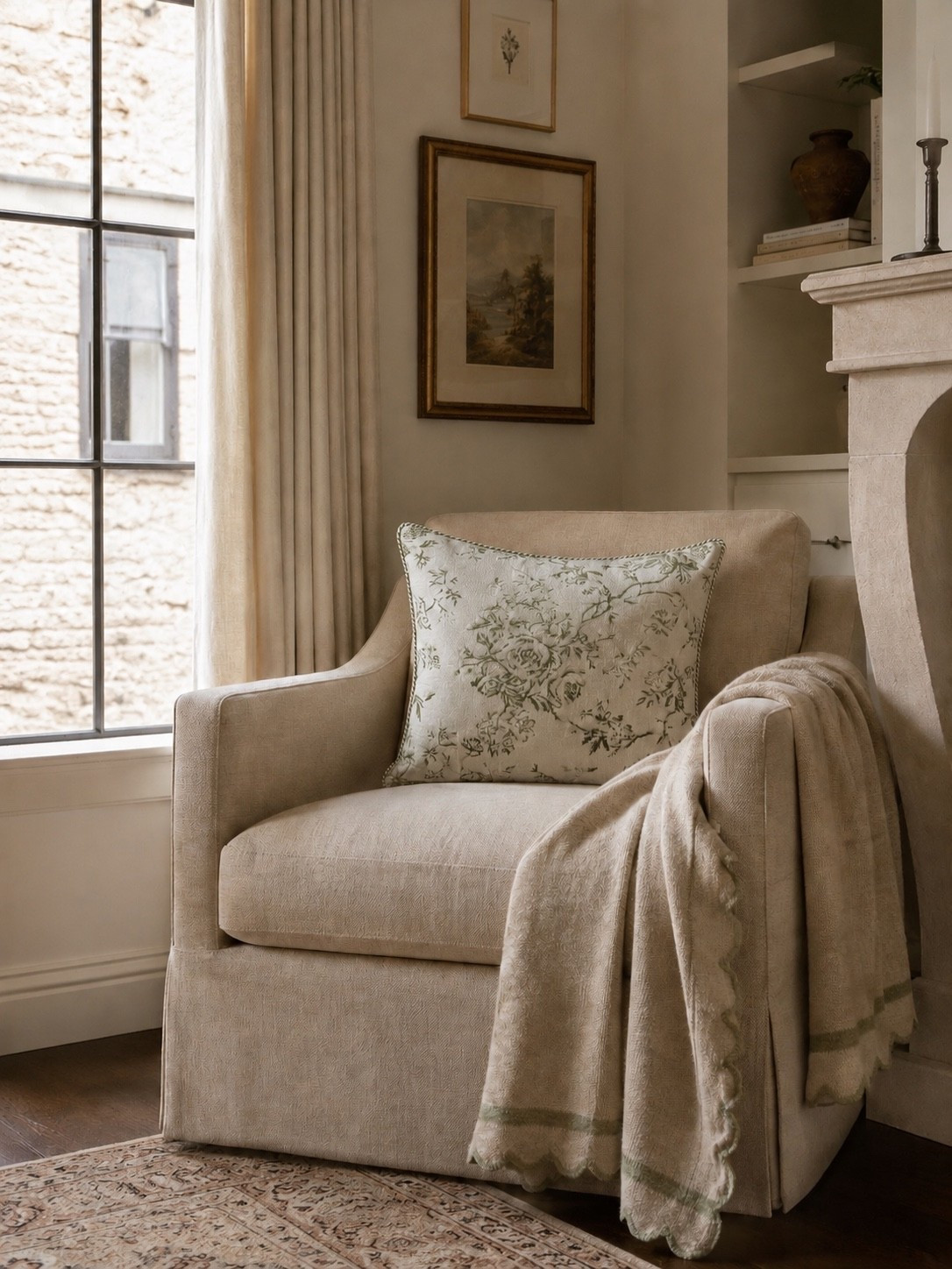 Cozy Corner Perfection 🤍

There’s something so inviting about a beautifully styled reading nook. This soft neutral chair, delicate floral pillow, and cozy throw create the perfect spot to unwind with a good book, morning coffee, or a quiet moment at the end of the day. The layered textures and timeless tones bring that collected, designer-inspired look that never goes out of style.

A simple corner can become your favorite place in the house with just a few thoughtfully chosen pieces.

Follow @farmtotablecreations on Instagram for more cozy, elevated home finds. ✨

#LTKHome #CozyHome #ReadingNook #HomeDecor #NeutralDecor #TraditionalHome #TimelessDesign #InteriorStyling #CozyCorner #LivingRoomDecor #HomeInspiration #DesignerInspired #CollectedHome #FarmhouseStyle #ClassicDecor #HomeRefresh #WarmNeutrals #LTKStyle #HomeFinds #FarmToTableCreations

#LTKHome #LTKSaleAlert