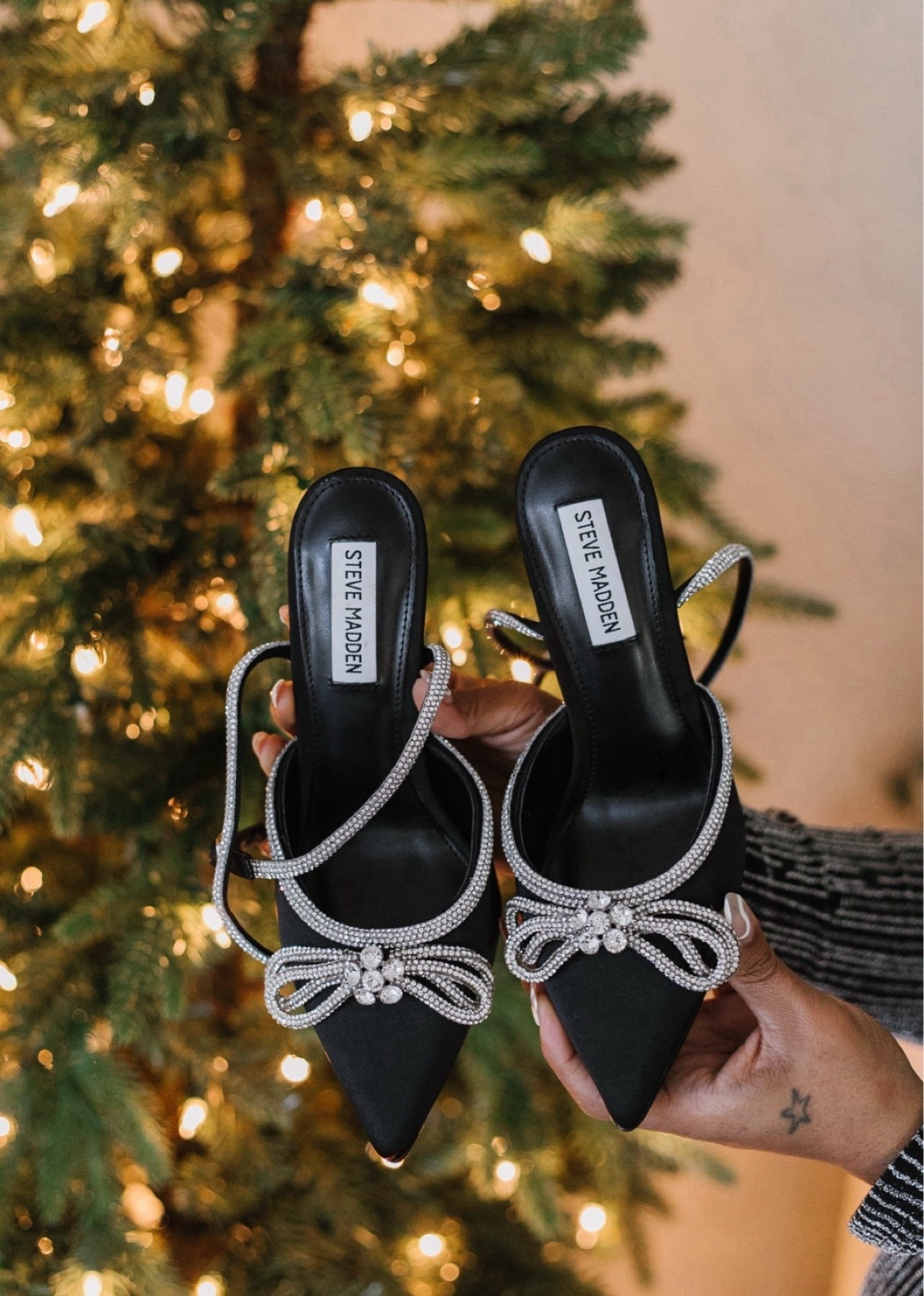 Perfect Holiday Shoes! Glittery // Sequined // Metallic // Stiletto heels // Statement footwear // Glamorous // Embellished // Sparkling // Elegant // Party-ready // Fashion-forward // Festive // Bold designs // High heels // Shimmering // Strappy details // Trendy // Eye-catching // New Year’s Eve style // Steve Madden // Holiday footwear
