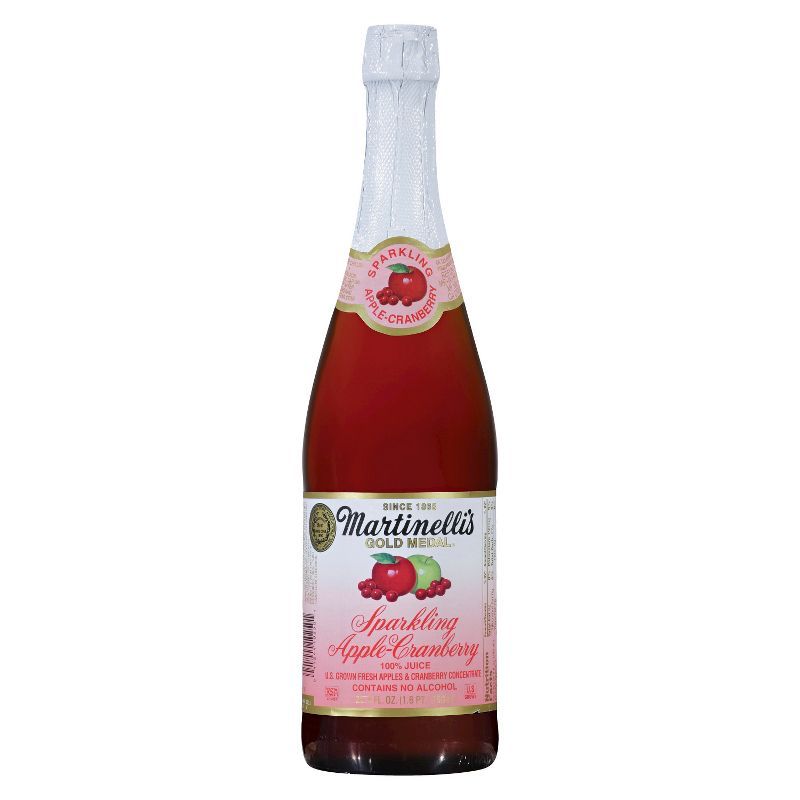 Martinelli's Gold Medal Sparkling Apple Cranberry Juice - 25.4 fl oz Glass Bottle | Target