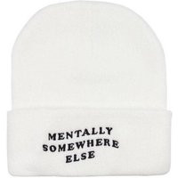 Mentally Somewhere Else Beanie - White | Etsy (UK)