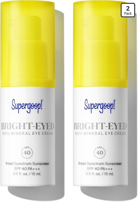 Supergoop! Bright-Eyed Mineral Eye Cream - 0.5 fl oz, Pack of 2 - SPF 40 PA+++ Hydrating & Illumi... | Amazon (US)
