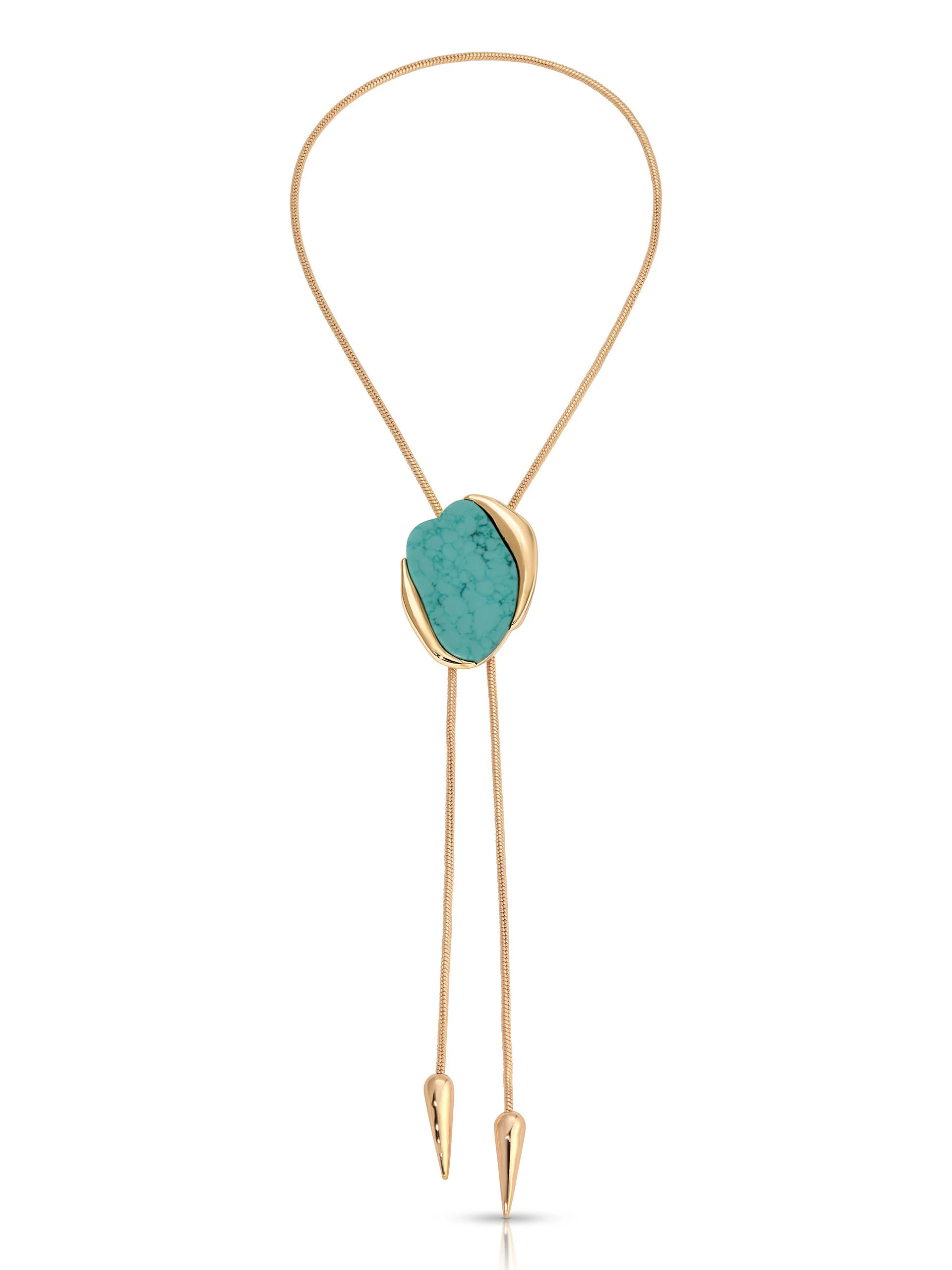 Turquoise Statement Bolo Necklace | Ettika