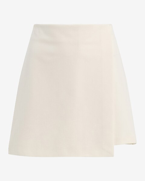 Super High Waisted Wrap Front Mini Skort | Express