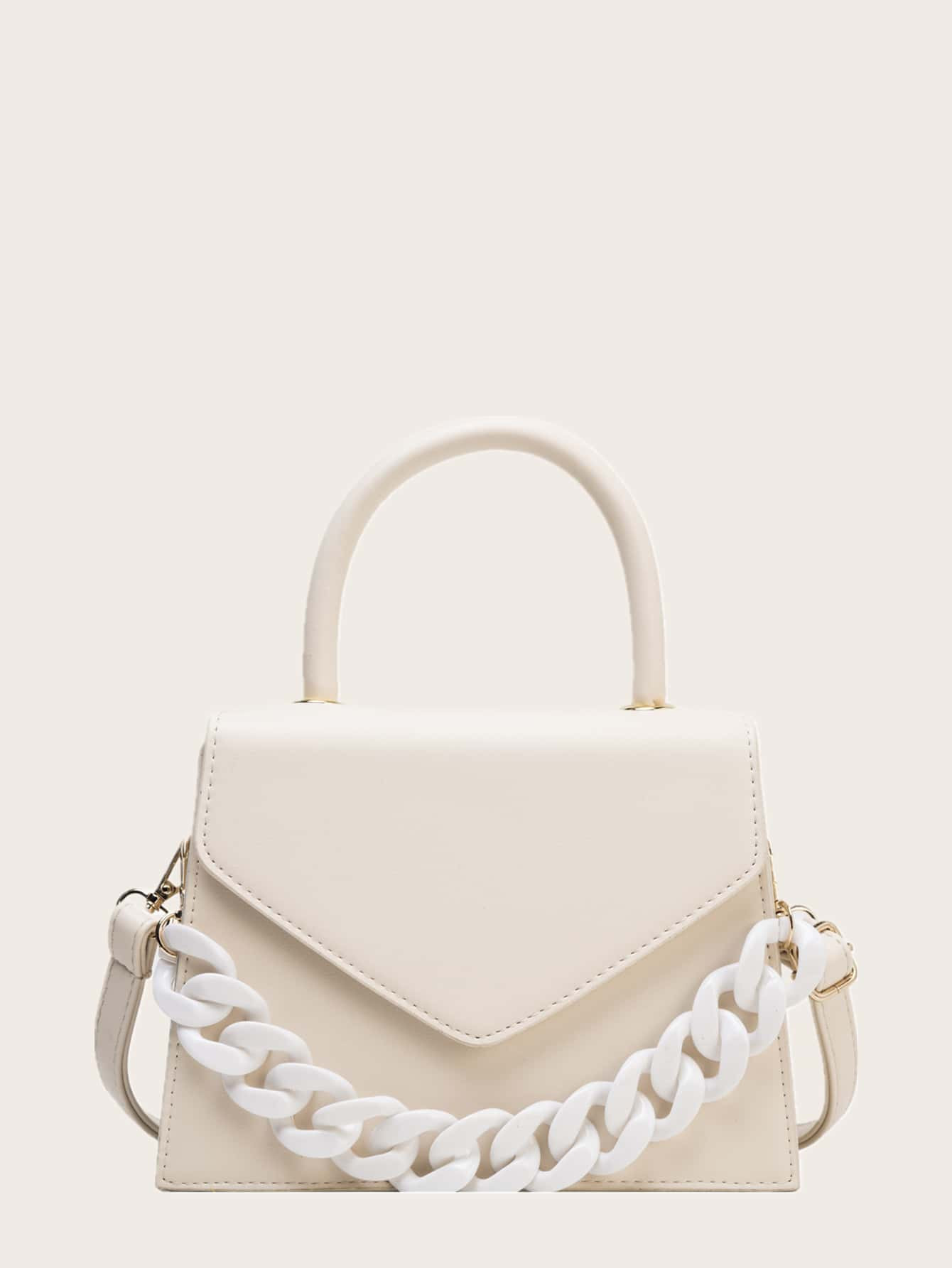 Minimalist Flap Chain Satchel Bag | SHEIN
