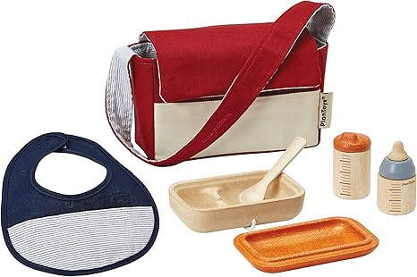 PlanToys Baby Doll Feeding Playset (3499) | Sustainably Made from Rubberwood and Non-Toxic Paints... | Amazon (US)