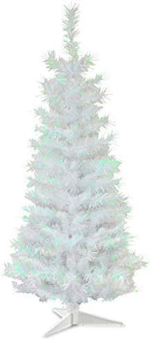 National Tree Company Artificial Christmas Tree, White Tinsel, Includes Stand, 3 feet | Amazon (US)