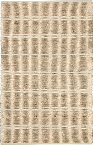 Dash & Albert Arbor Handwoven Jute Rug, 8 X 10 Feet, Ivory Stripe Pattern | Amazon (US)