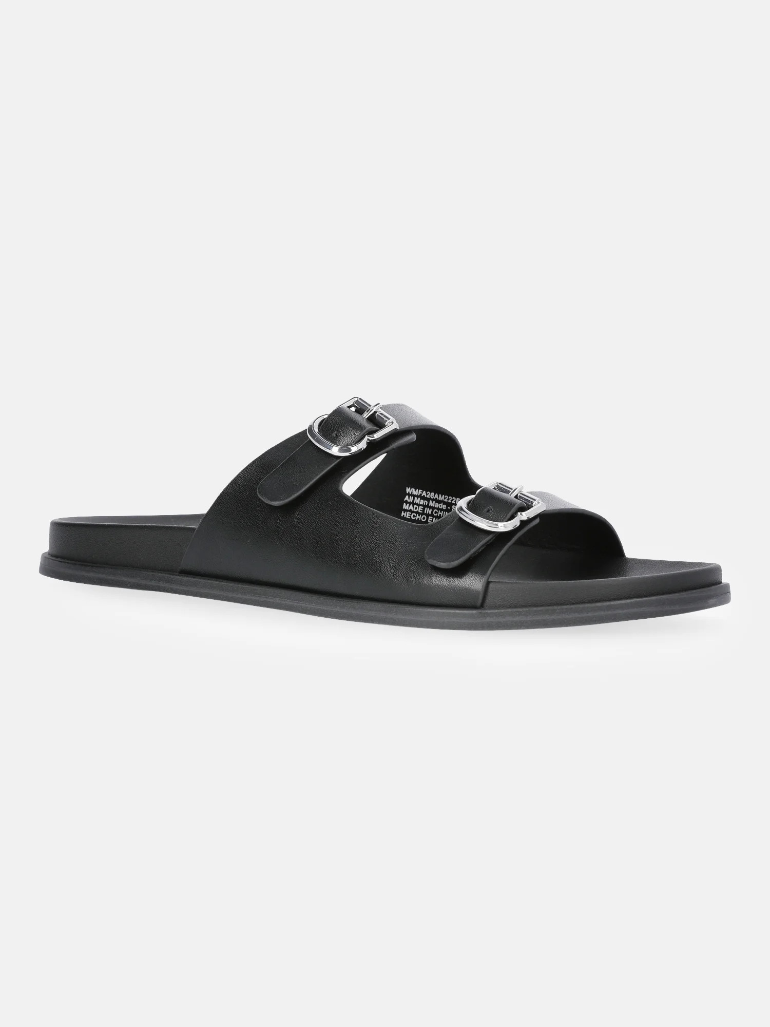 Free Assembly Women's Double Strap Footbed Slide Sandals | Walmart (US)