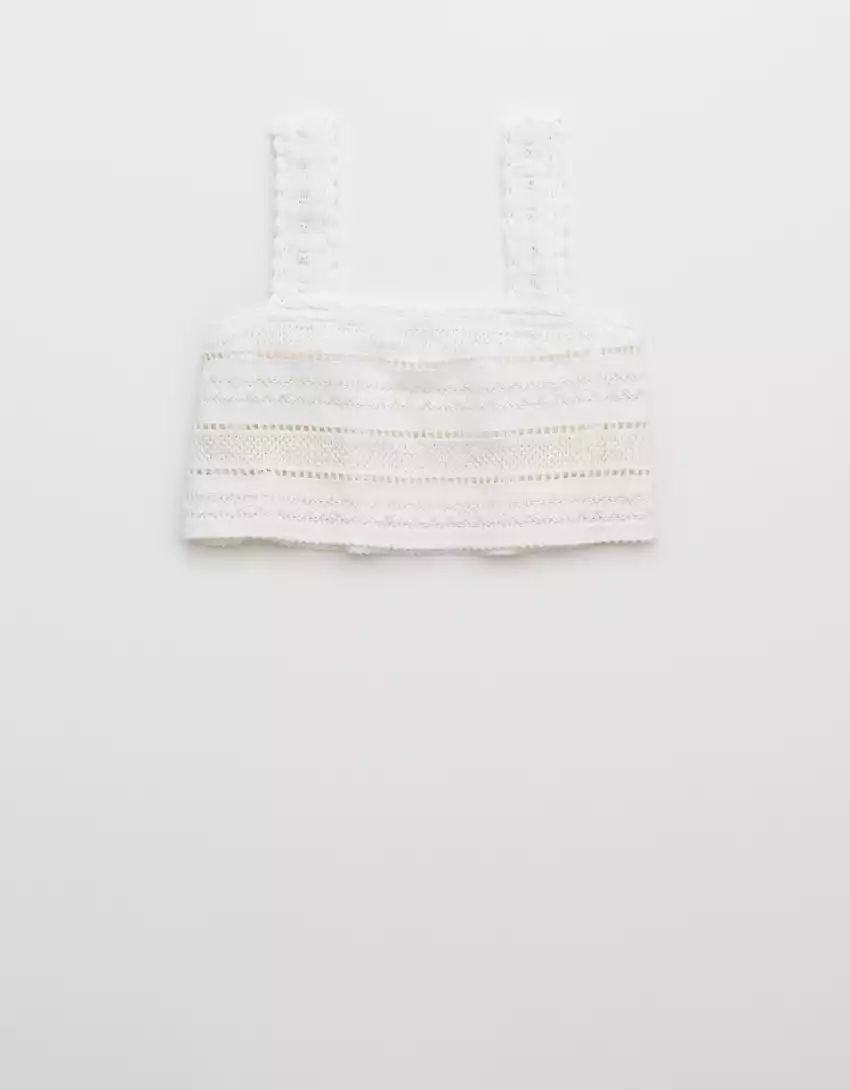 Aerie Textured Lace Tank Top | American Eagle Outfitters (US & CA)