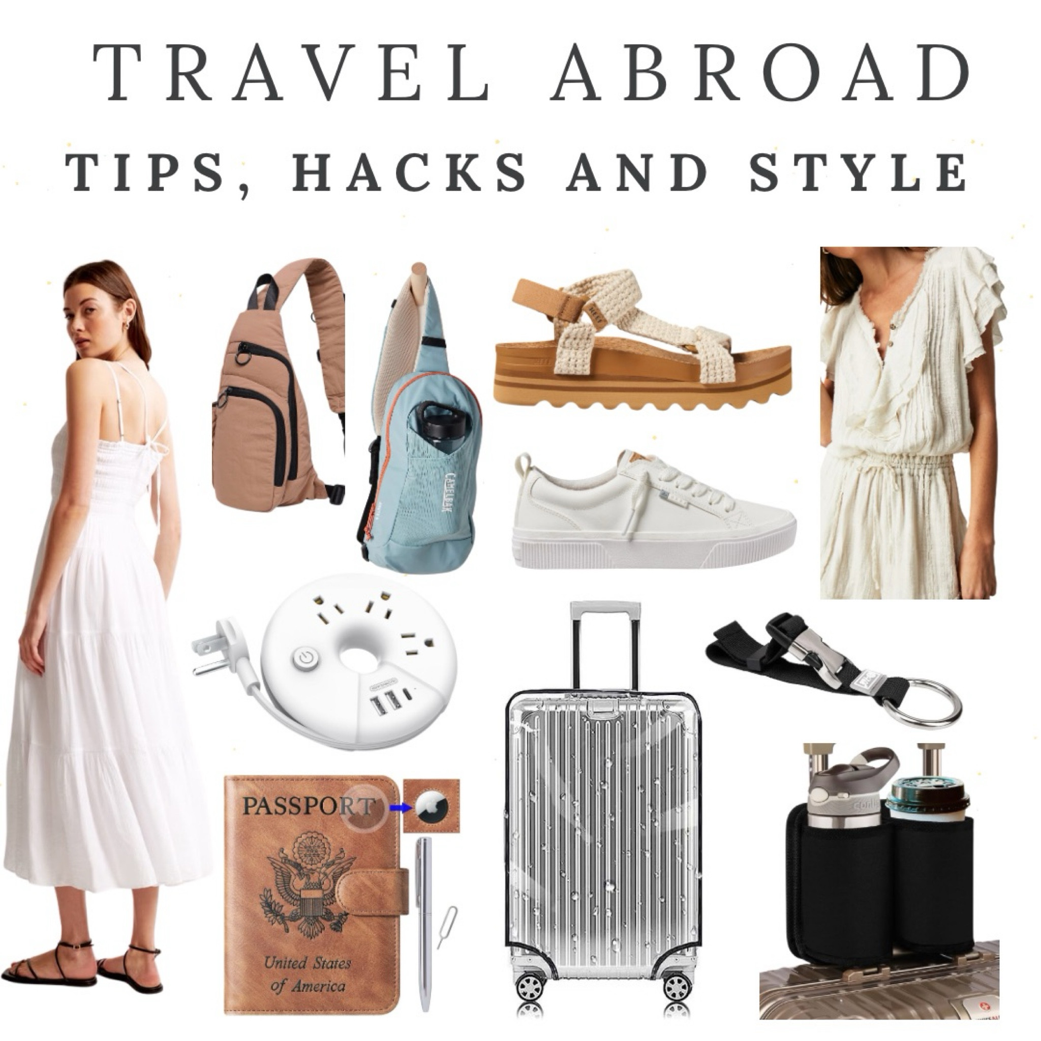 After one week in Italy, this is what I know..

1. There are a lot of steps and hills. We walked 6 -7 miles a day. Bring small 20” carry-ons and protect them with plastic covers. 

2. The roads are very windy and altitudes are high. Bring Dramamine. 

3. If you can afford to rent a driver or bait for the day, do that to avoid hours long lines for public transportation. 

4. You need comfortable sneakers. Activewear isn’t as popular for day time in Europe so we wore Reef casual sneakers the most. Rubber sole sandals are fine but ruins are dusty and streets can be dirty so keep that in mind. 

5. Download Express VPN so your phone doesn’t switch to a foreign language. This will mark your IP address to USA so it stays in English. 

6. I commented everyday on how happy I was to have my FP sling bag. It was comfortable and held my water, phone, passport, wallet, makeup bag, charger, travel toilet paper, portable charger and still had room for more. 

7. Wear light clothing. It’s HOT and you’re on the go. Activewear isn’t popular for daytime wear there, nor are Jean shorts. We wore a lot of maxi dresses and rompers. 

8. Bring toilet paper! I saved myself three times and a few strangers on occasion. 

9. Put air tags in everything… your passport, suitcases, purses. Lost luggage and pick pockets are common. 

10. For chargers, I love the three in one with multiple ports and then the specific converter linked here for my American products. 

**Im also glad I didn’t bring my younger children. I feel like touring is too physically demanding and the appreciation for history is not quite there yet. I saw more moms broken down with strollers and worn out kids more often than not. 

#traveltips #travelhacks #europeantravel #italyoutfits #traveloutfits  

#LTKSeasonal #LTKFindsUnder50 #LTKStyleTip