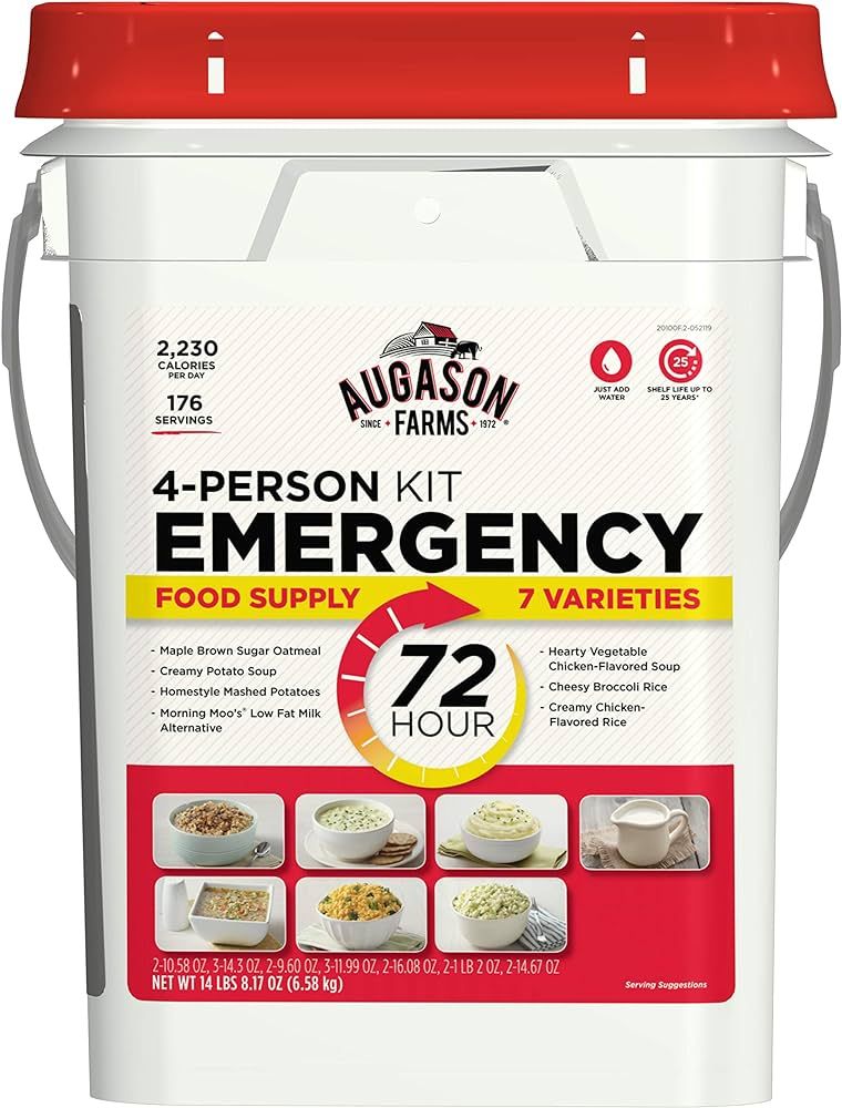 Augason Farms 5-20100 72-Hour 4-Person Emergency Food Storage Kit 14 lbs 7 oz | Amazon (US)