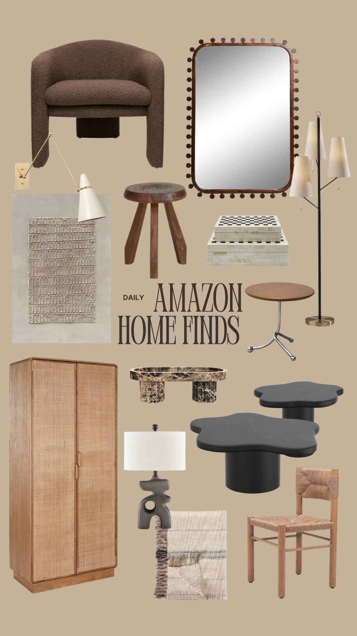 daily amazon home finds 

accent chair, side table, armoire, table lamp, coffee table, home decor, dining chair, floor lampp

#LTKHome