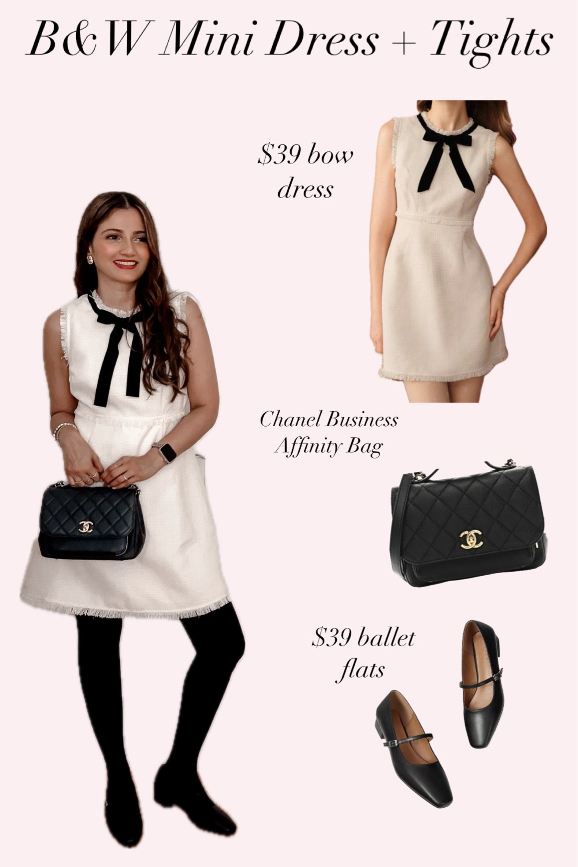 Black and White Bow Dress Chanel Business Affinity Bag in Mediumm

#LTKautumn #LTKcanada #LTKworkwear