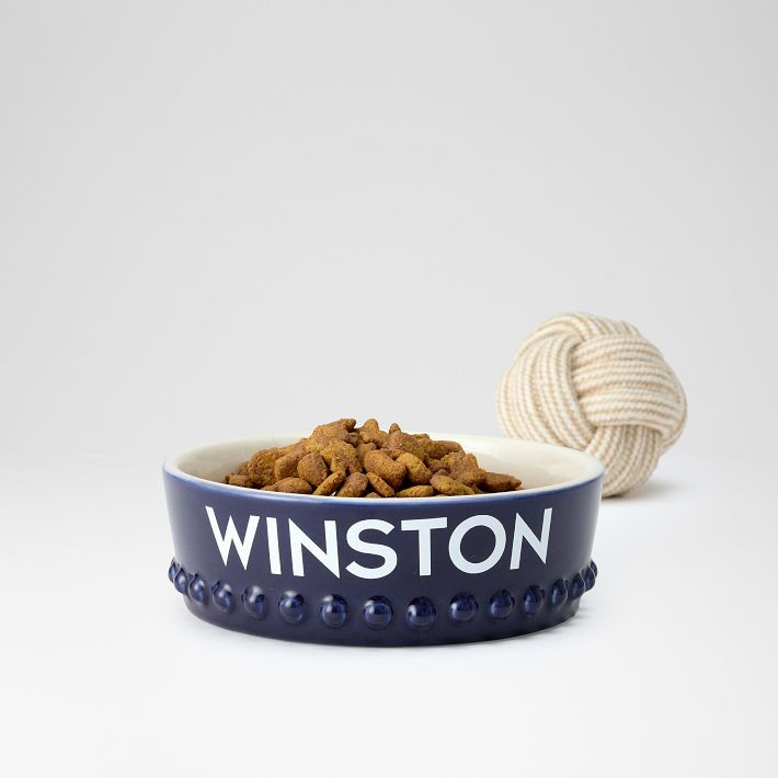 Beaded Ceramic Pet Bowl | Mark and Graham