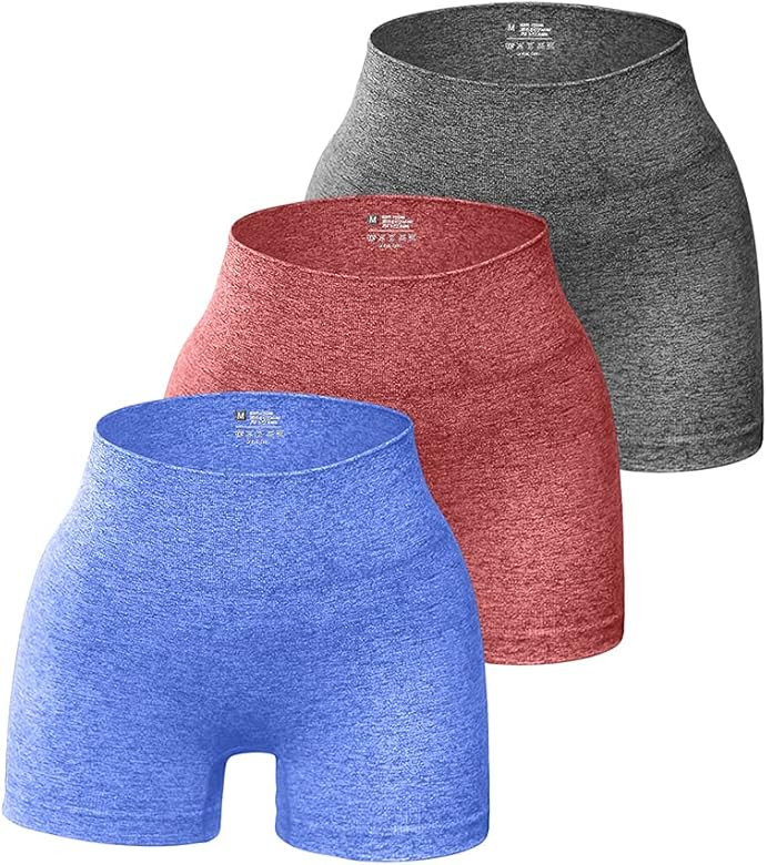 OQQ 3 Piece for Women Yoga Shorts Workout Athletic Seamless High Wasit Gym Leggings | Amazon (US)
